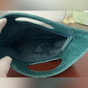 Giannini Faux Croc Leather Clutch Handbag